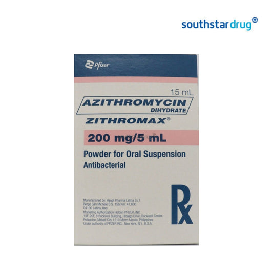 Rx: Zithromax 200mg 15ml Powder for Oral Suspension