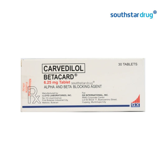 Rx: Betacard 6.25mg Tablet