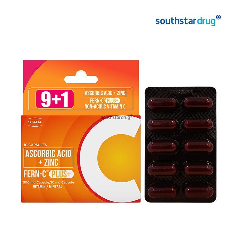 Fern-C Plus 500mg/10mg Capsule 9+1 Pack