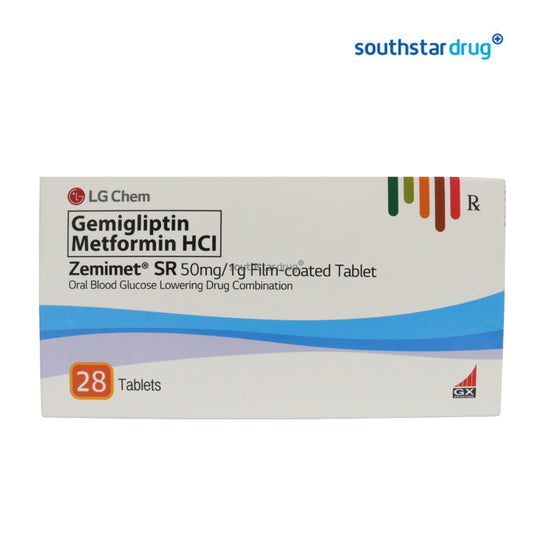 Rx: Zemimet SR Film-Coated 50mg/1g Tablet
