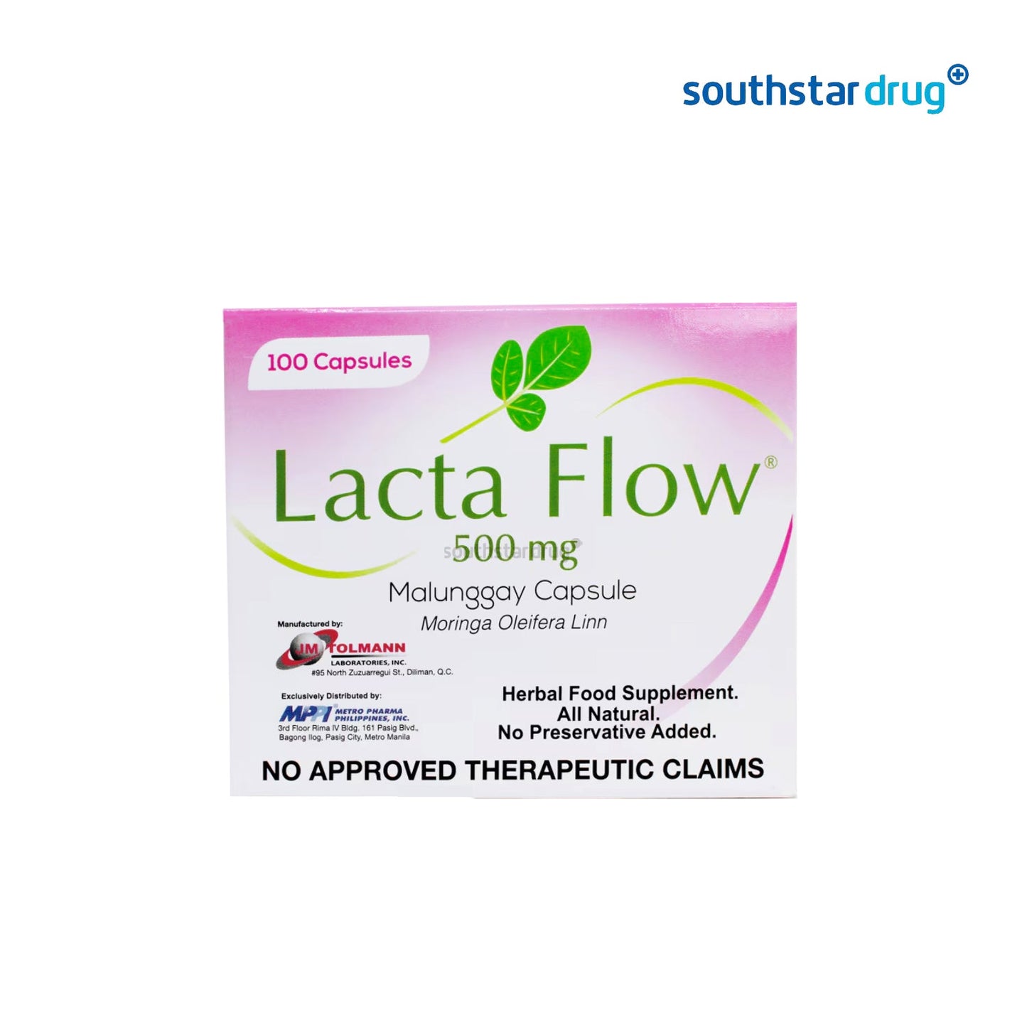 Lacta Flow 500mg Malunggay Capsule - 20s
