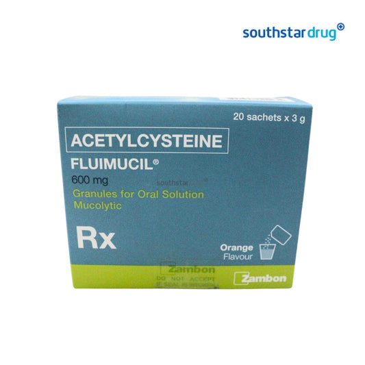 Rx: Fluimucil 600mg Granules for Oral Solution 600mg 3g 1pc