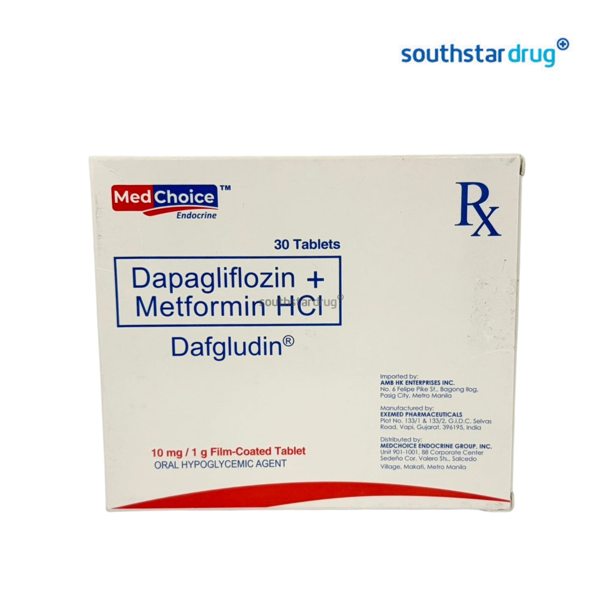 Rx: Dafgludin Film-coated Tablet 10mg/1g (1pc)