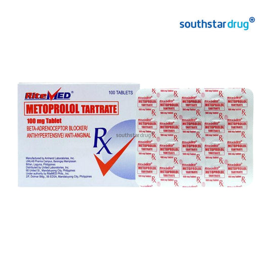 Rx: RiteMed Metoprolol 100mg Tablet