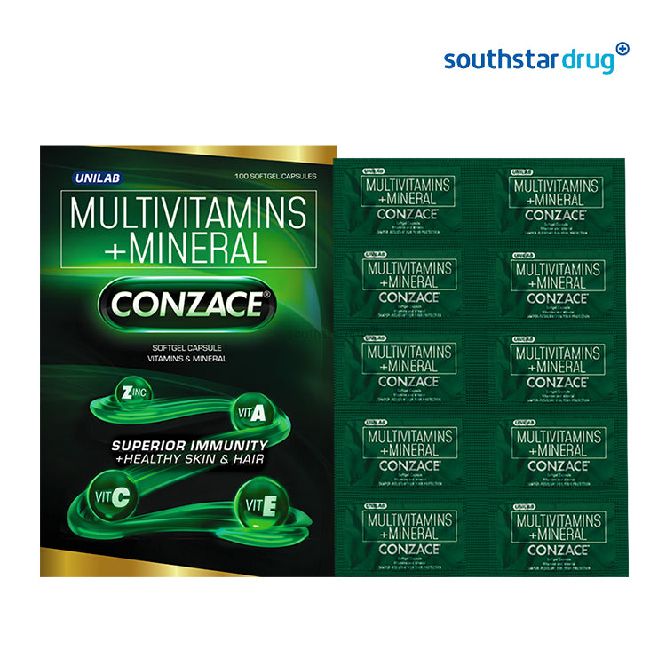 Conzace Multivitamins + Minerals Capsules (20pcs capsule) – Immune & Skin Health Support