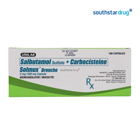 Rx: Solmux Broncho 2mg / 500mg Capsule
