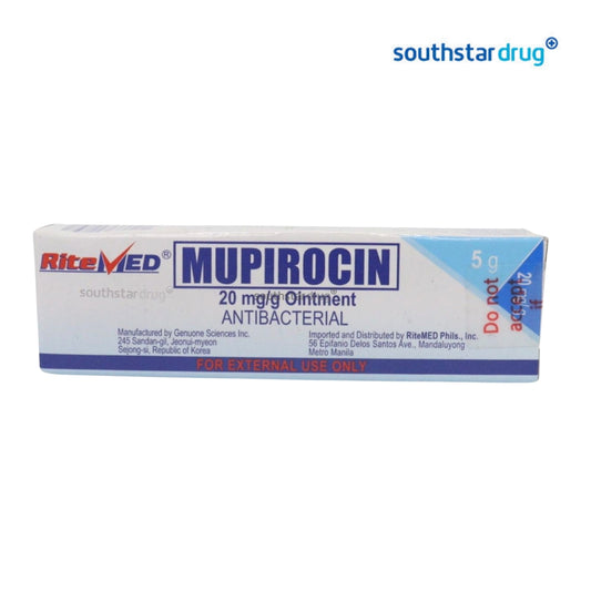 Rx: RiteMed Mupirocin 20mg / g 5 g Ointment