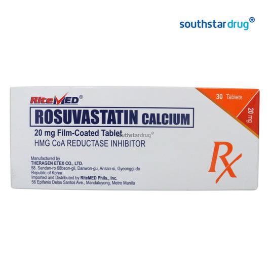 Rx: RiteMed Rosuvastatin 20mg Tablet