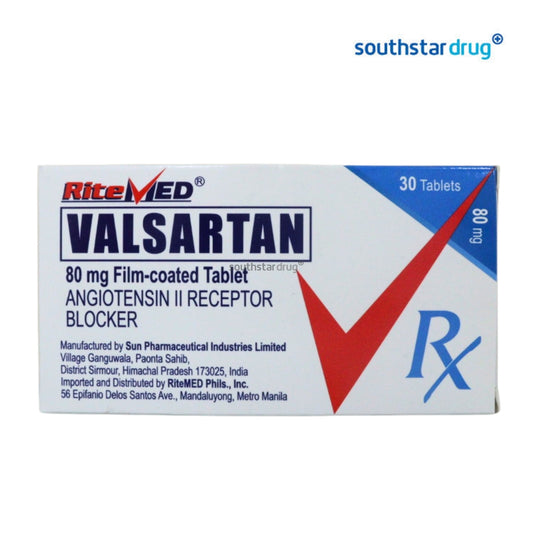 Rx: RiteMed Valsartan 80mg Tablet