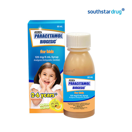 Paracetamol Biogesic 120mg/5ml Melon-flavored Drops 60ml