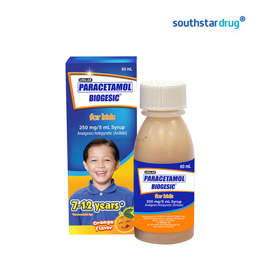 Paracetamol Biogesic 250mg/5ml Orange-flavored 60ml