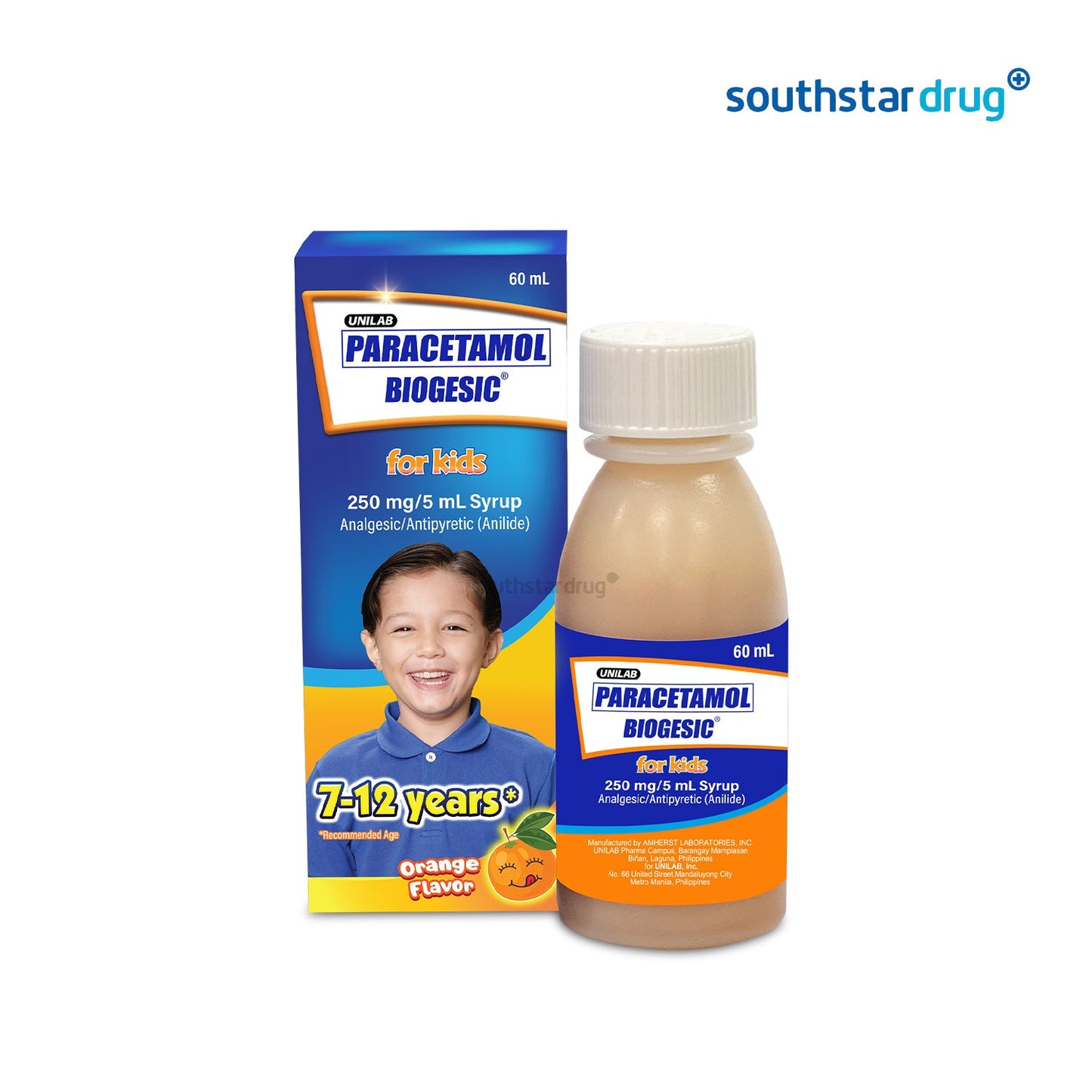 Paracetamol Biogesic 250mg/5ml Orange-flavored 60ml