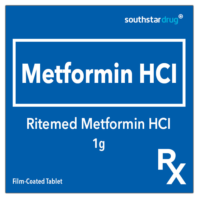 Rx: RM Metformin HCl 1g Film-coated Tablet