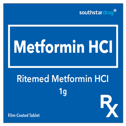Rx: RM Metformin HCl 1g Film-coated Tablet