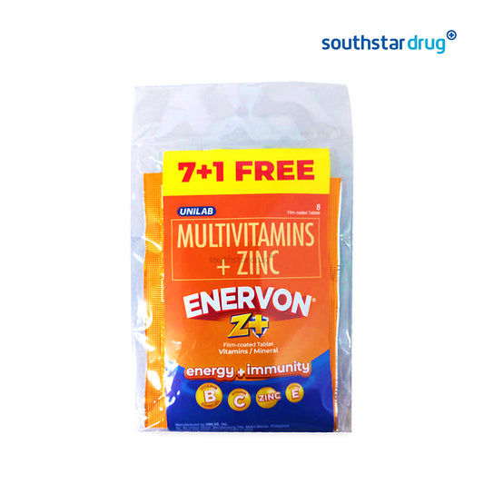 Enervon Z+ Film-coated Tablets (7+1 free) Multivitamin Wellness Support