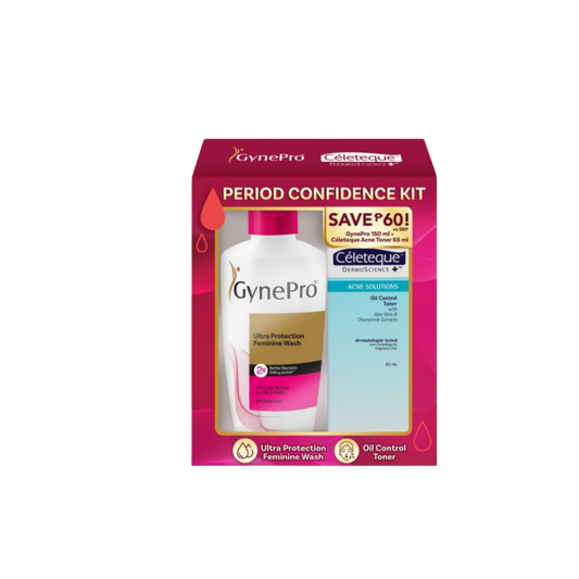 Gynepro Feminine Wash 150mL + Celeteque Facial Toner 65mL Kit