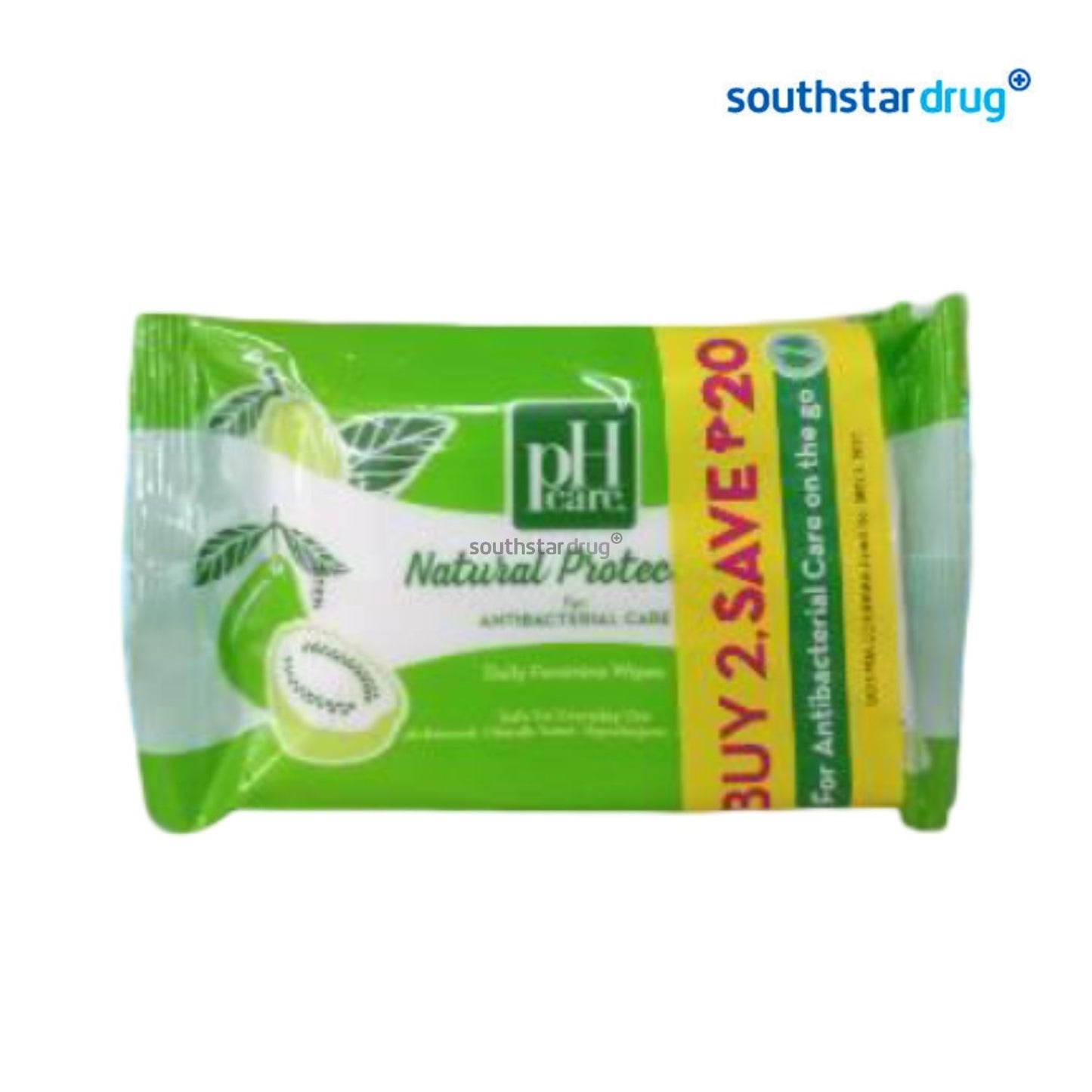 pH Care Feminine Wipes Natural Protect 10s - Buy 2 Save 20%