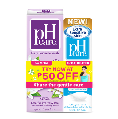 PH Care Feminine Wash DW 150mL + UP 50mL Twin Pack