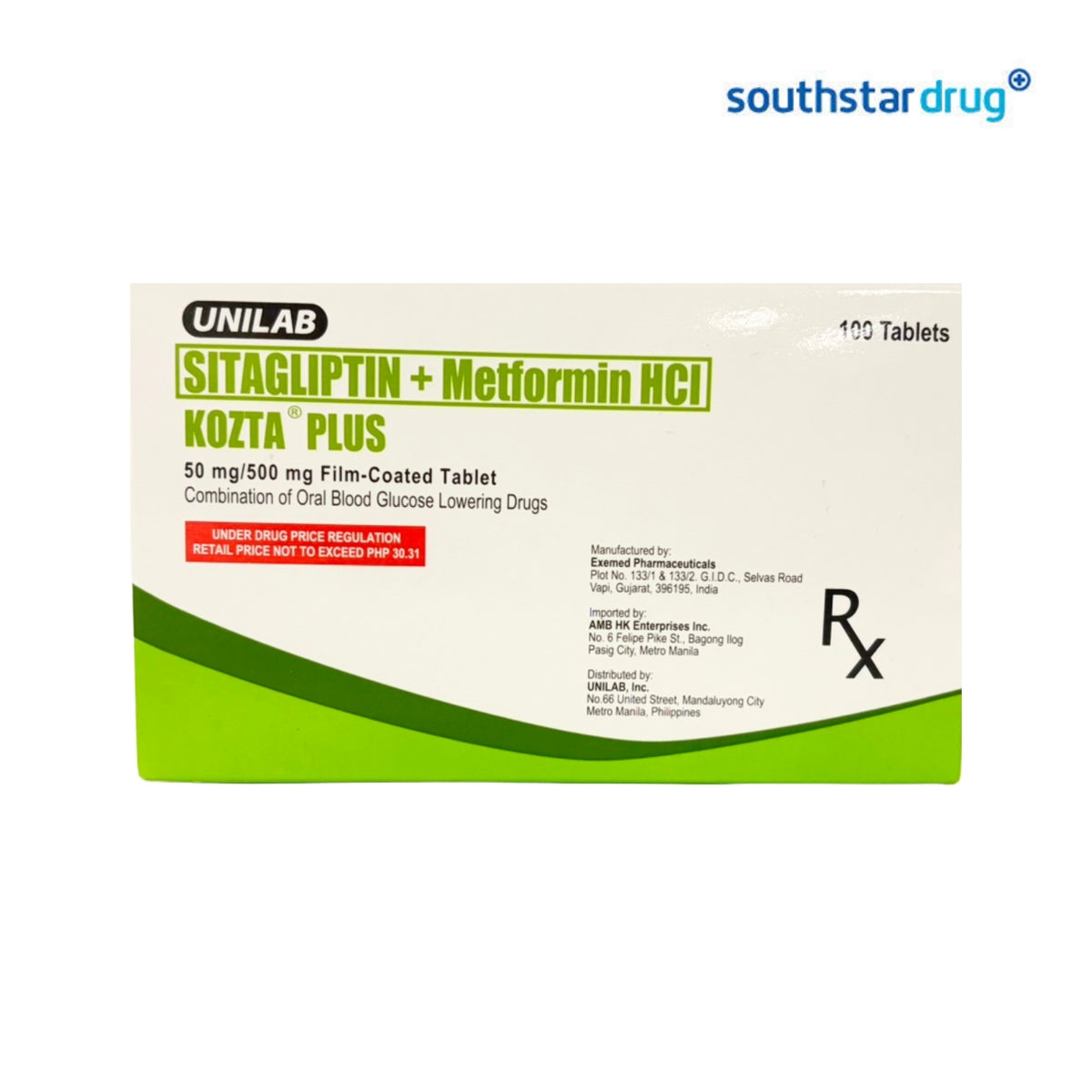 Rx: Kozta Plus Film-coated Tablet 50mg/500mg 1pc