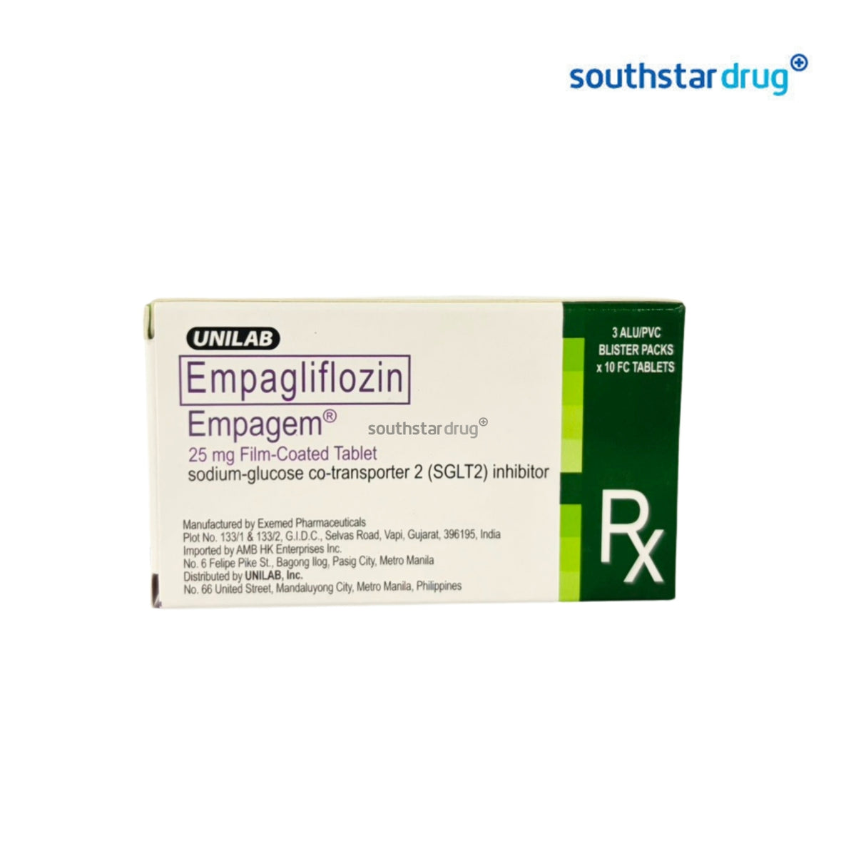 Rx: Empagem Film-coated Tablet 25mg 1pc