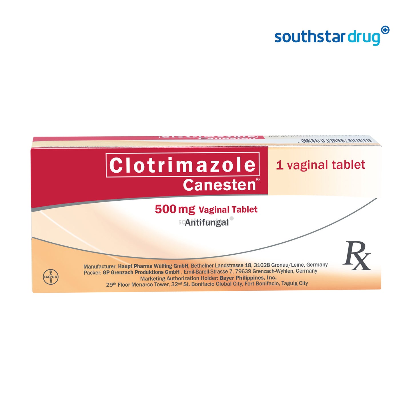 Rx: Canesten 500mg Vaginal Tablet 1's