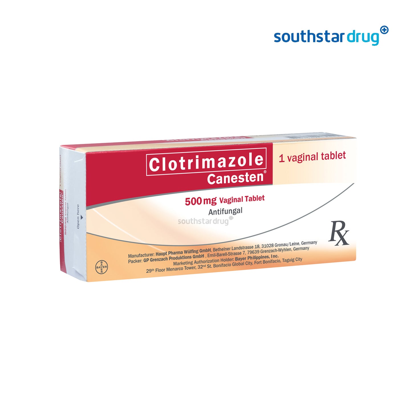 Rx: Canesten 500mg Vaginal Tablet 1's