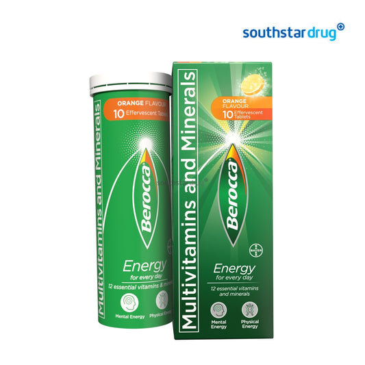 Berocca Orange Energy Vitamins Effervescent Tablets - 10s