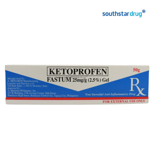 Rx: Fastum 25mg / g 50 g 2.5 % Gel