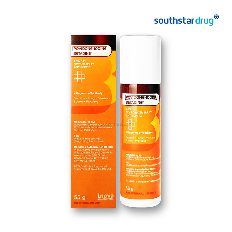 Betadine 2.5% Dry Powder 55g Spray