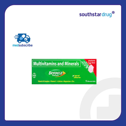 MedSubscribe - Berocca Mixed Berries Energy Vitamins Effervescent Tablets - 15s