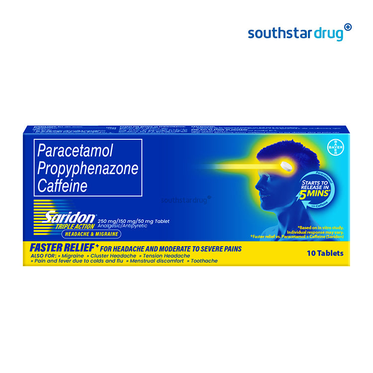 Saridon Triple Action Tablets - 10s