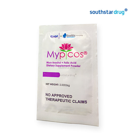 Mypicos Myo-Inositol + Folic Acid Powder 2g/200mcg (30 Sachets) – Supports Hormonal Balance