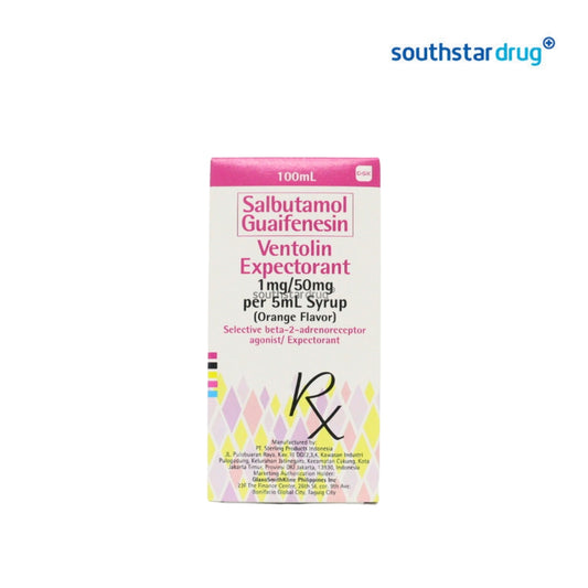 Rx: Ventolin Expectorant 1mg / 50mg 100ml Syrup