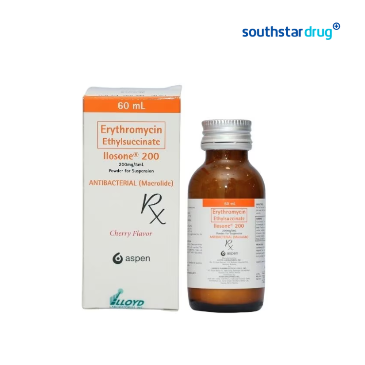 Rx: Ilosone 200 200mg/5ml Suspension 60ml