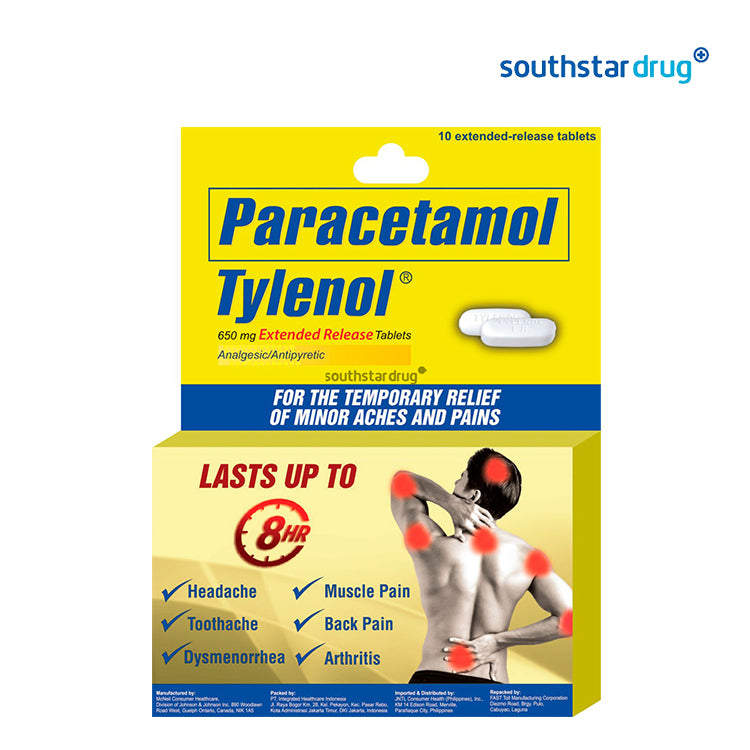 Tylenol 650mg Extended-Release Tablet - 10s