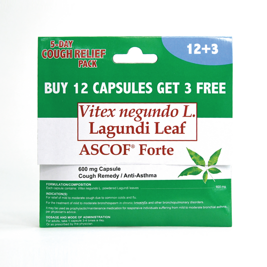 Ascof Forte Capsules 600mg 12+3