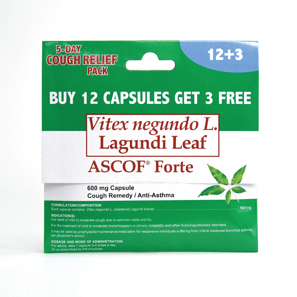 Ascof Forte Capsules 600mg 12+3