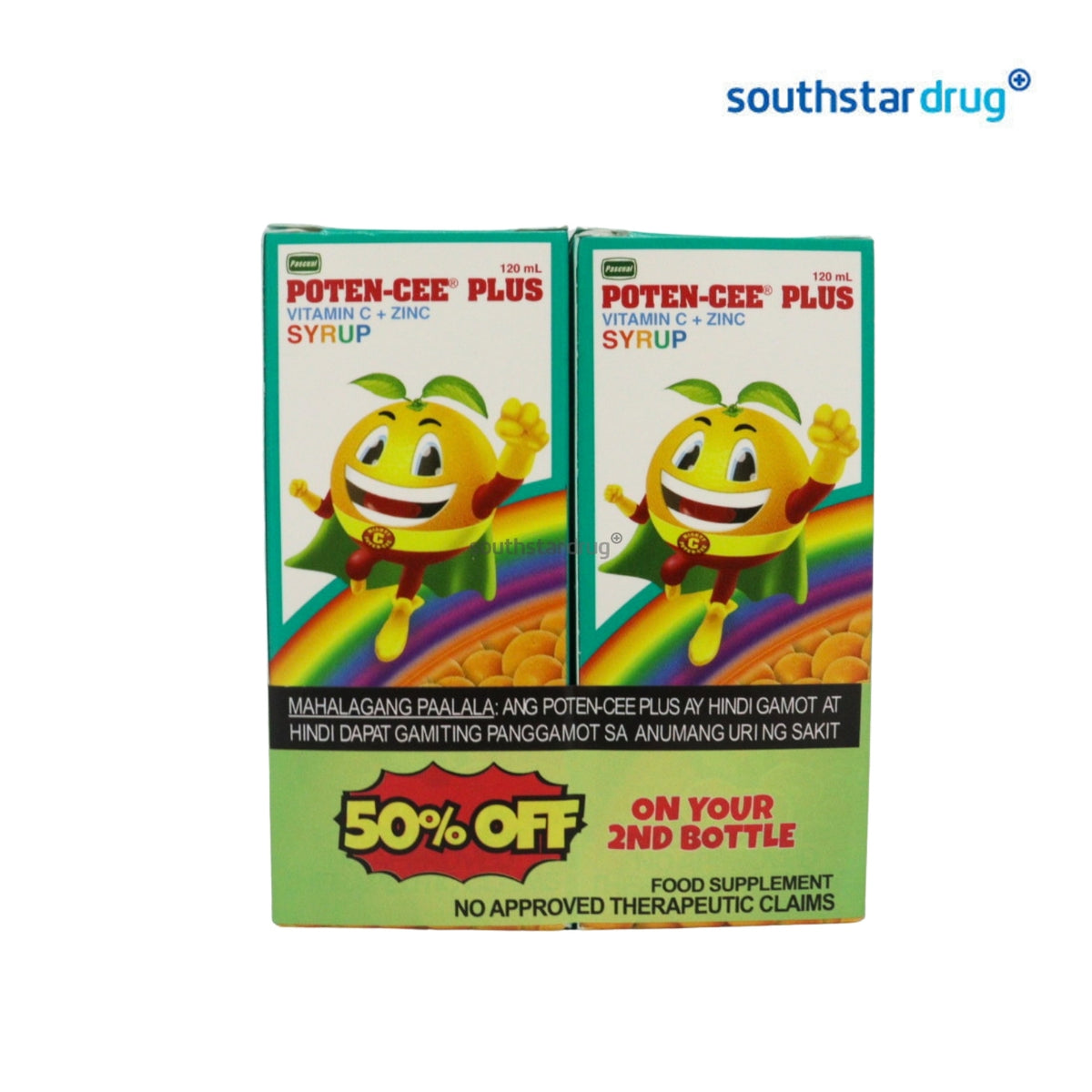Poten-Cee Plus Syrup 120ml (2 Bottles) – Get 2nd Bottle at 50% Off!