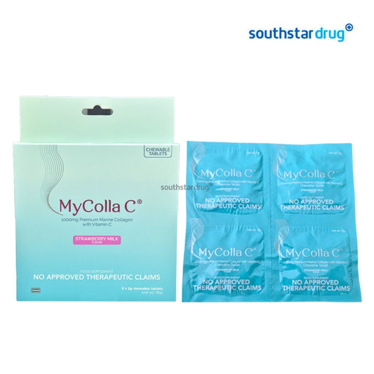 MyColla C (8pcs Chewable Tablets) - Premium Marine Collagen with Vitamin C
