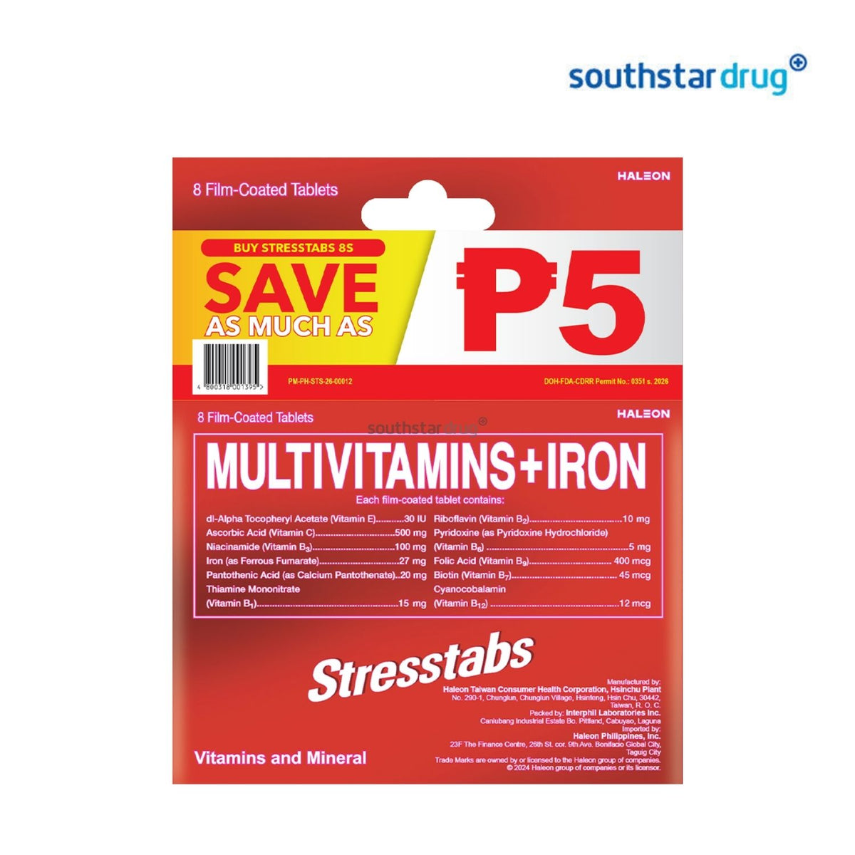 Stresstabs Film-Coated Tablets 8 x 1 Tablet