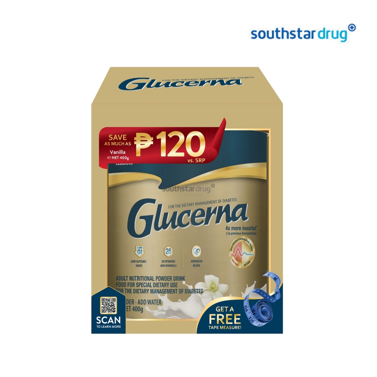 Glucerna Vanilla 400g (Save ₱120)