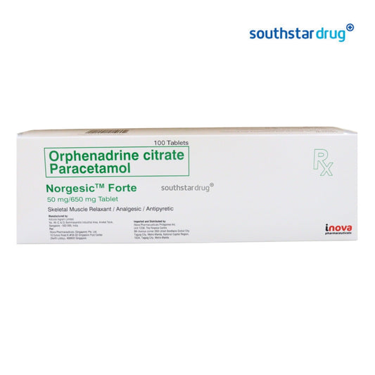 Rx: Norgesic Forte 50mg / 650mg Tablet