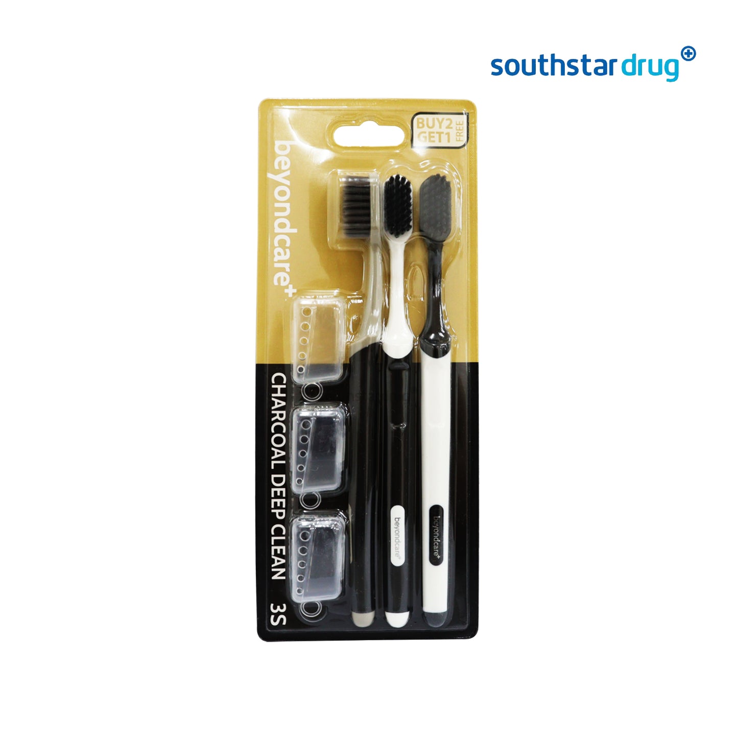 BeyondCare+ Charcoal Deep Clean Toothbrush - 3s