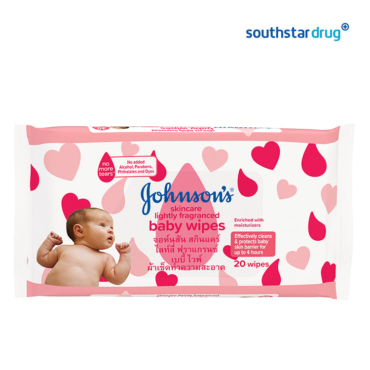 Johnson's Baby Wipes Skincare Lightly Fragranced - 20s