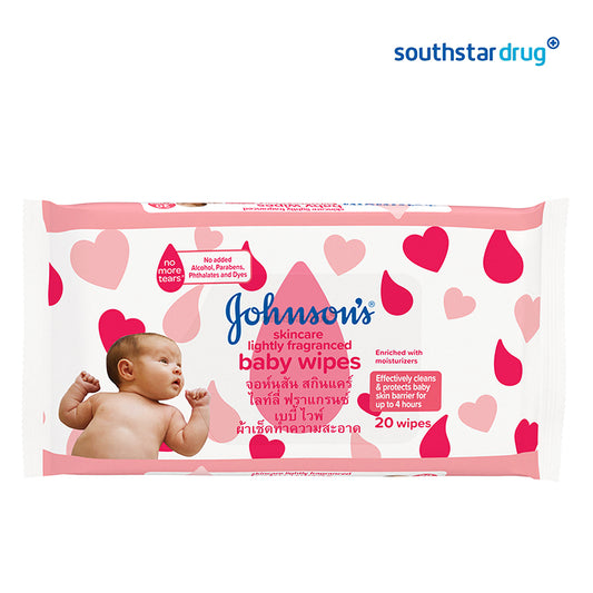 Johnson's Baby Wipes Skincare Lightly Fragranced - 20s