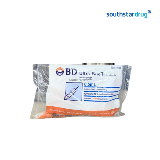 BD U-Fine Insulin Syringe Ufine 8mm x G30 0.5ml