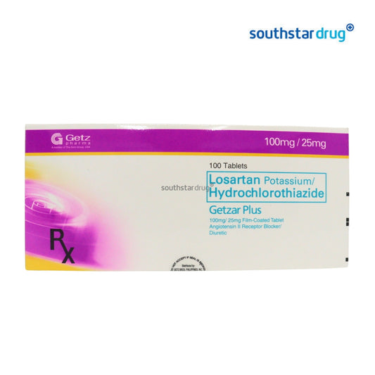 Rx: Getzar Plus 100mg / 25mg Tablet