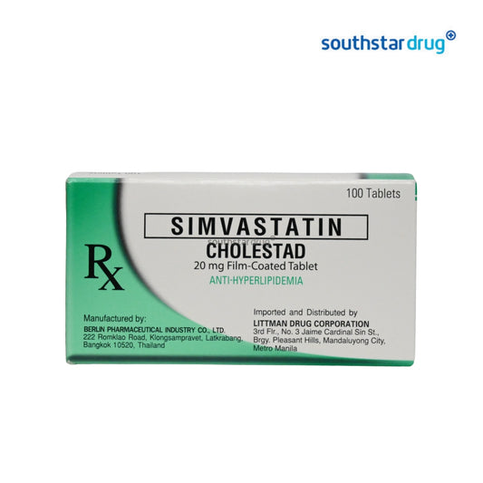 Rx: Cholestad 20mg Tablet