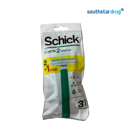 Schick Razor Exacta2 Sensitive Green 2+1 Pack