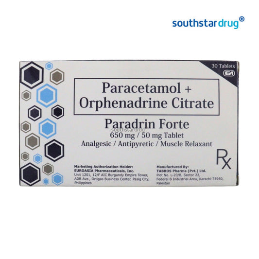 Rx: Paradrin Forte 650mg / 50mg Tablet